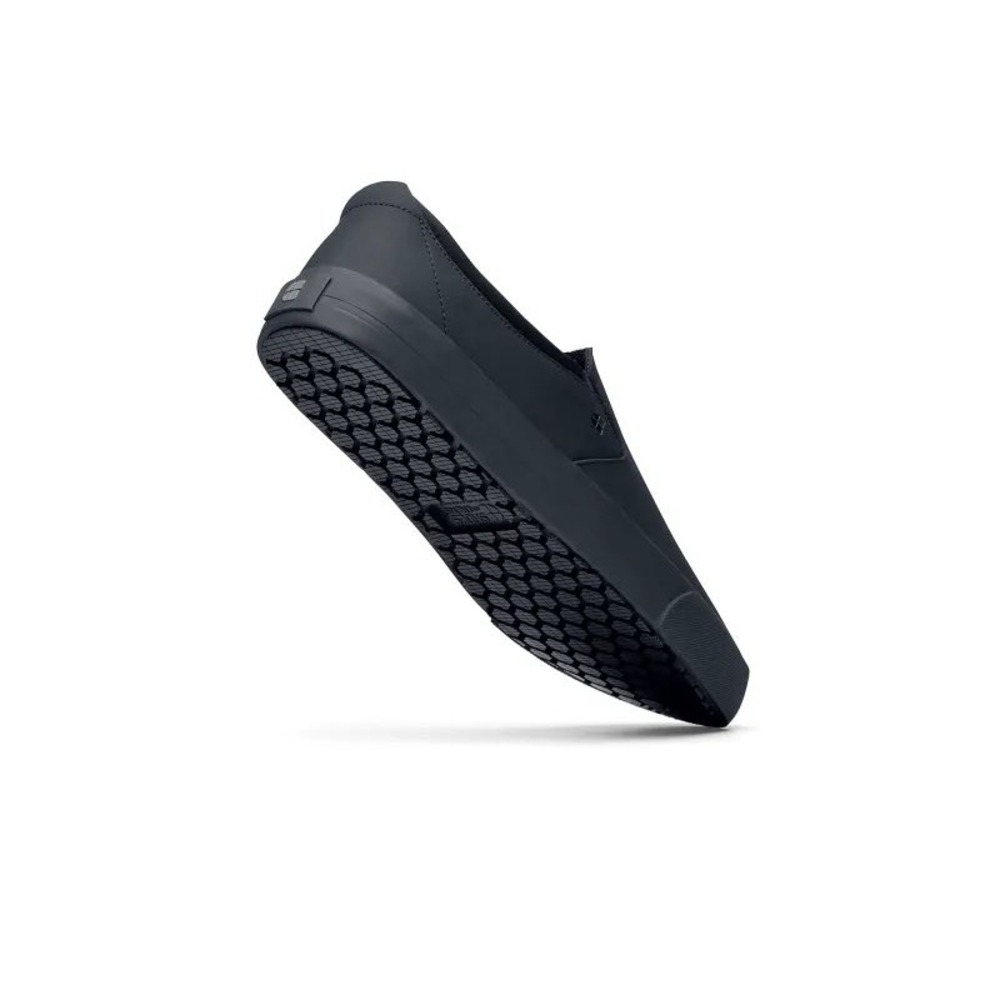 Shoes For Crews Ollie II Black Leather Slip On SR Work Shoes 34257 M-5 W-6.5 NEW - Picture 14 of 14